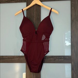Kenneth Cole Burgundy Swimsuit NWOT